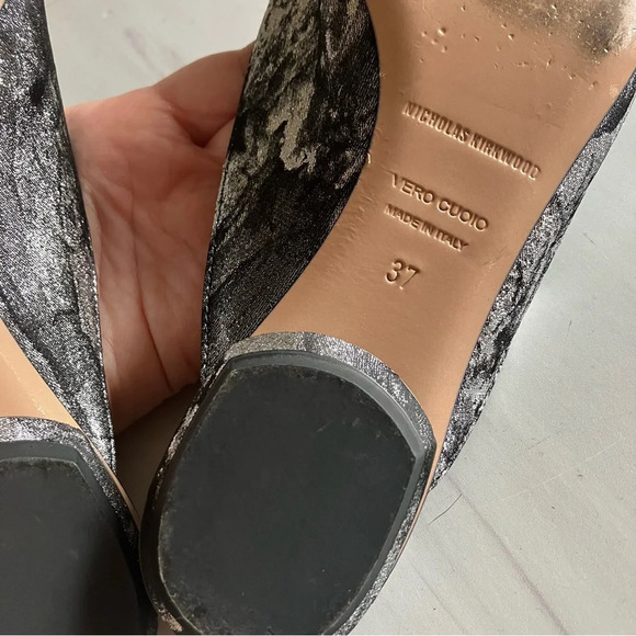 Nicholas‎ Kirkwood Beya Mule Pointy Toe in charcoal metallic 7 - Picture 8 of 8